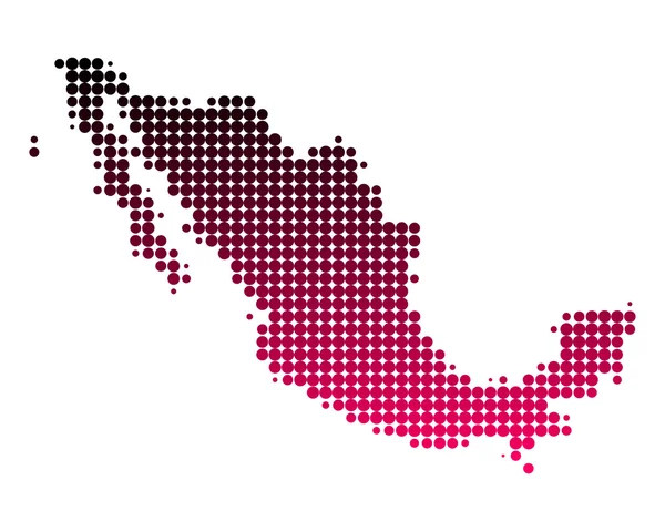 墨西哥的地图 — 图库矢量图片