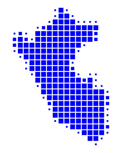 Carte du Pérou — Image vectorielle
