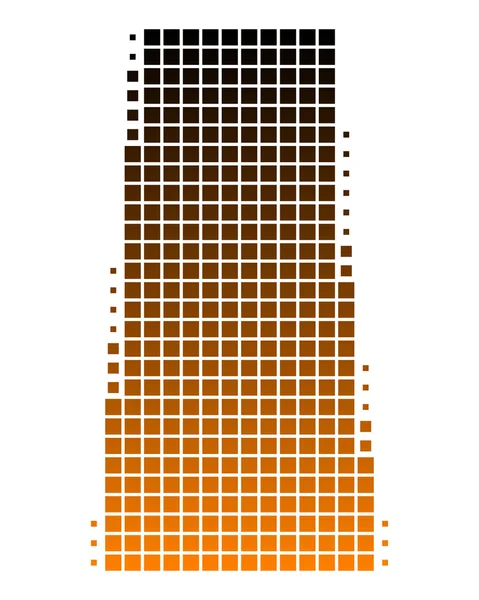 O mapa de Saskatchewan —  Vetores de Stock