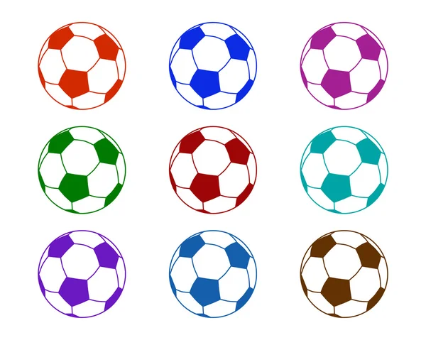 Balles de football — Image vectorielle