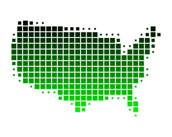 美国的地图 — 图库矢量图片