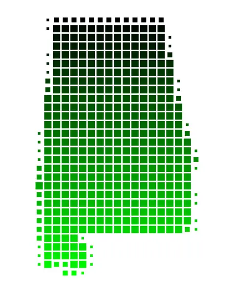 O mapa de Alabama —  Vetores de Stock