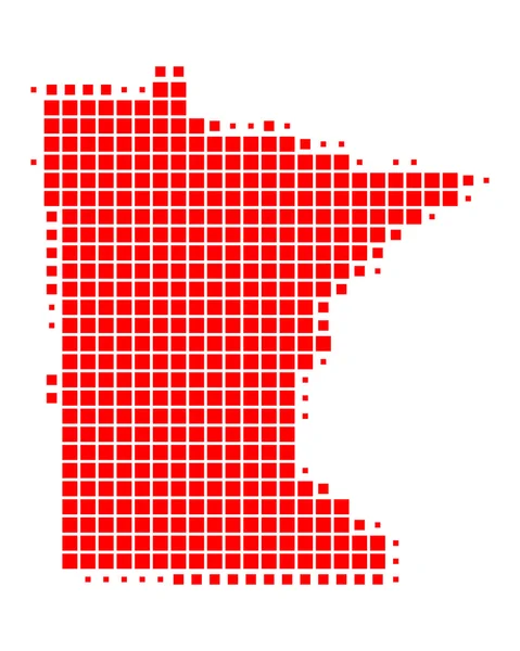 La mappa di Minnesota — Vettoriale Stock