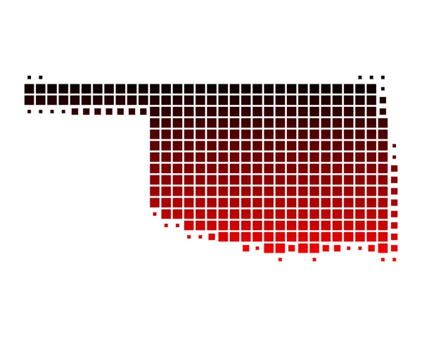 La mappa di Oklahoma — Vettoriale Stock