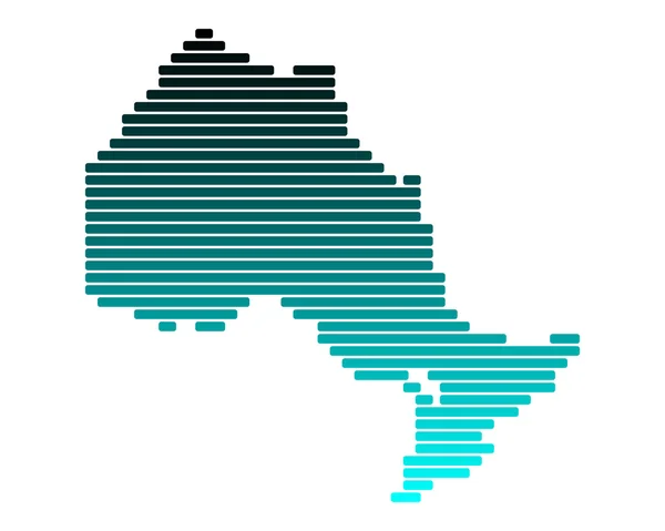 O mapa de Ontário —  Vetores de Stock