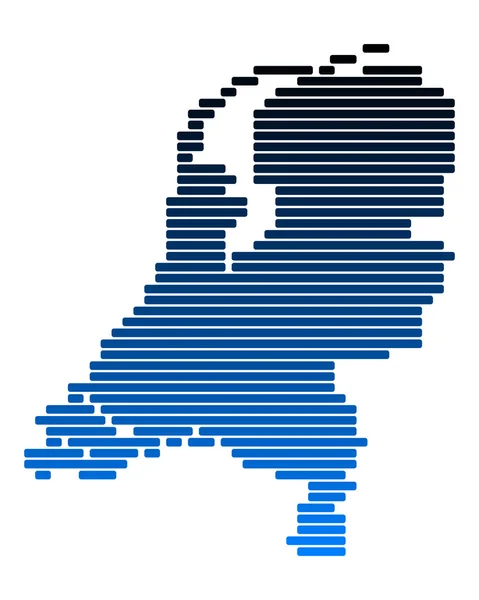 La mappa di Paesi Bassi — Vettoriale Stock
