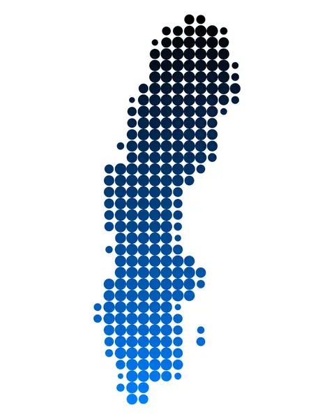 Map of Sweden — Stock Vector
