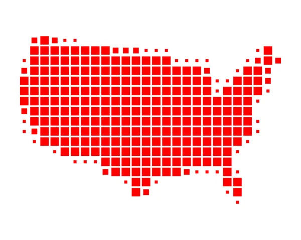 แผนที่ของสหรัฐอเมริกา — ภาพเวกเตอร์สต็อก