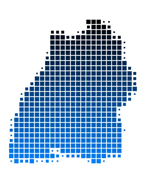 Χάρτης της Βάδης-Βυρτεμβέργης — Διανυσματικό Αρχείο