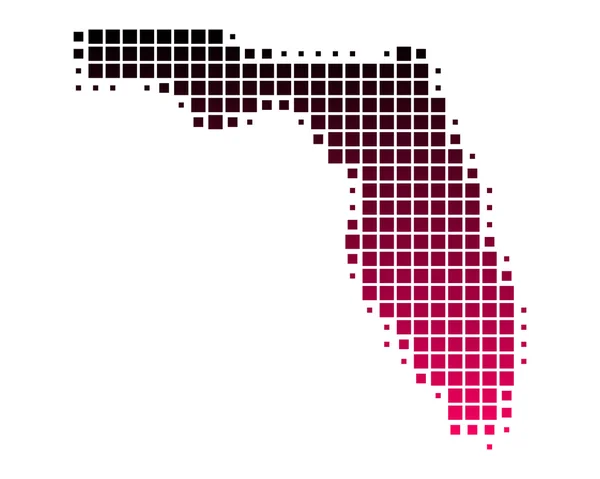 O mapa de Florida — Vetor de Stock
