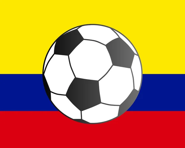Vlajka Ekvádoru a fotbalový míč — Stockový vektor