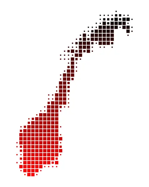 Mapa da Noruega — Vetor de Stock