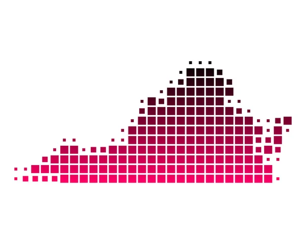 La mappa di Virginia — Vettoriale Stock