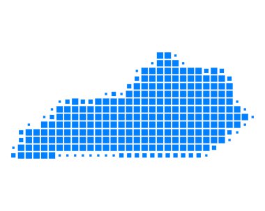 Map of Kentucky clipart