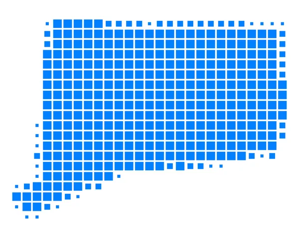 La mappa di Connecticut — Vettoriale Stock