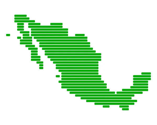 Kaart van mexico — Stockvector