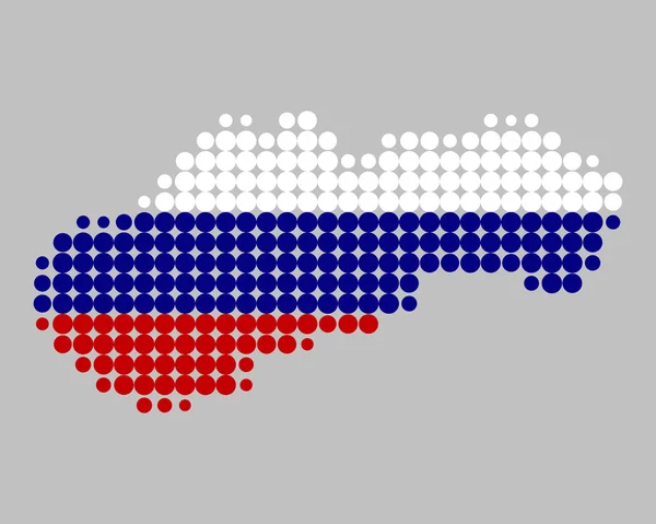 Carte et drapeau de la Slovaquie — Image vectorielle
