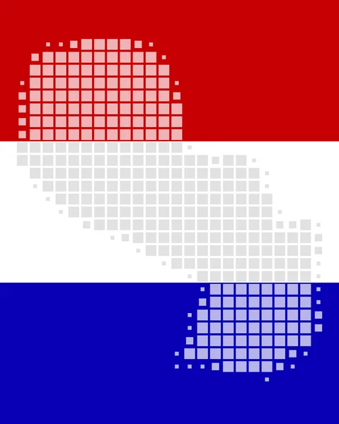 Karte und Flagge Paraguays — Stockvektor