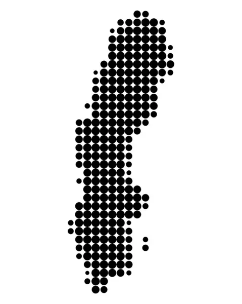 Карта Швеції — стоковий вектор