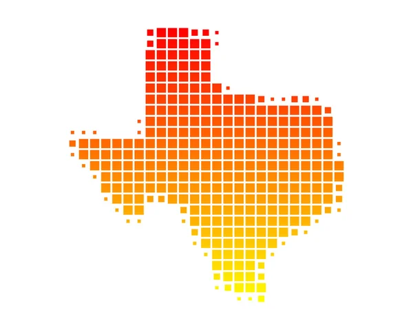 La mappa di Texas — Vettoriale Stock