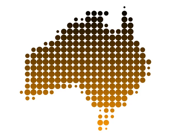 La mappa di Australia — Vettoriale Stock