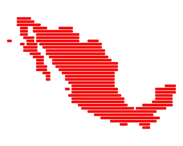 Peta Meksiko. - Stok Vektor