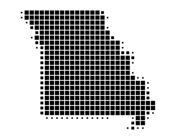 El mapa de Missouri — Archivo Imágenes Vectoriales