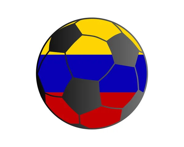 Flagge von Venezuela und Fußball — Stockvektor
