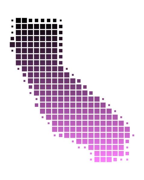 캘리포니아의 지도 — 스톡 벡터