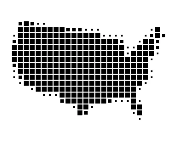 La mappa di Stati Uniti d'America — Vettoriale Stock