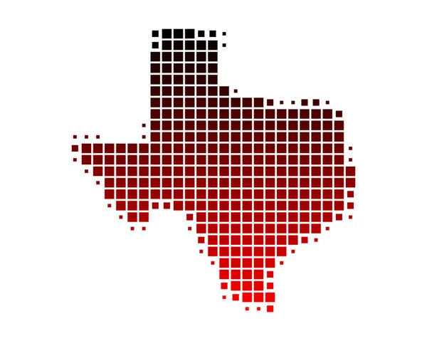 Karta över texas — Stock vektor