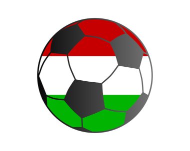 Macaristan ve futbol topu bayrağı