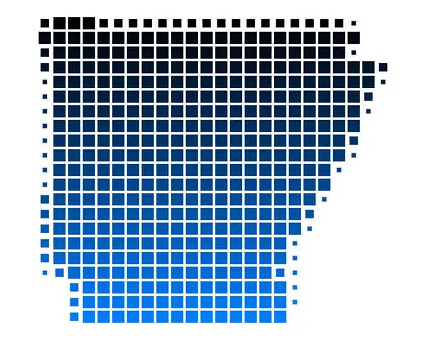 El mapa de Arkansas — Vector de stock