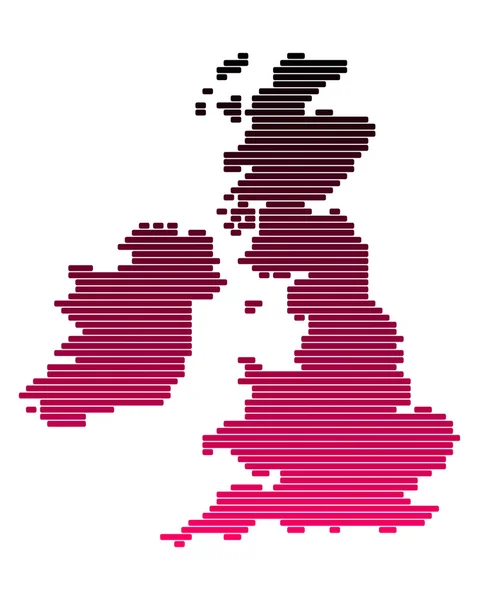 Χάρτη των βρετανικών νήσων — Διανυσματικό Αρχείο