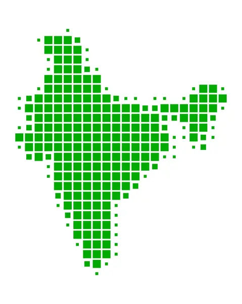 Kart over India – stockvektor