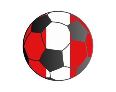 peru ve futbol topu bayrağı