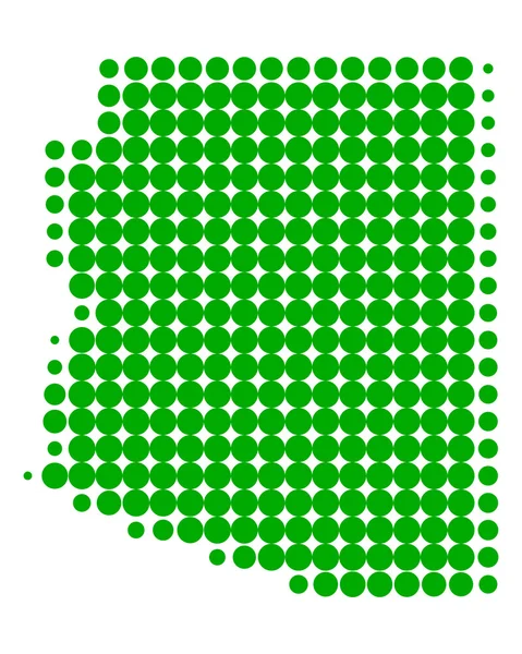 Mapa stanu arizona — Wektor stockowy