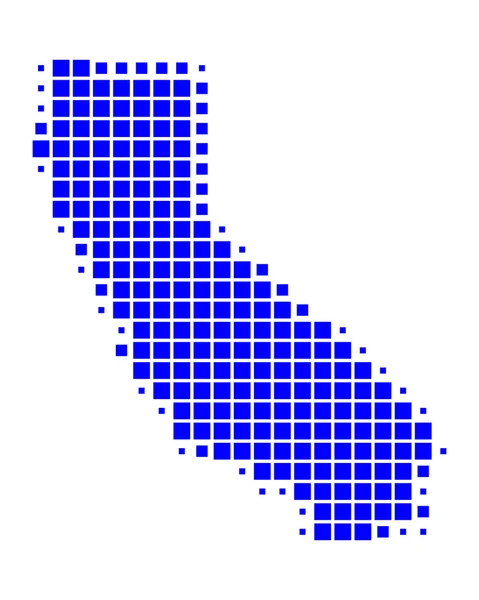 Karte von Kalifornien — Stockvektor