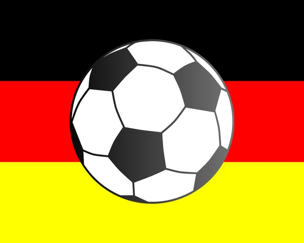Vlajka Německa a fotbalový míč — Stockový vektor