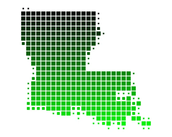 路易斯安那州的地图 — 图库矢量图片