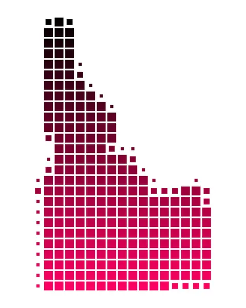 El mapa de Idaho — Vector de stock