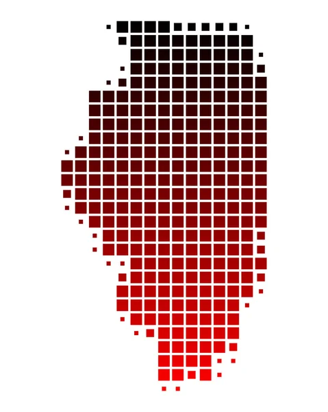 La carte de Illinois — Image vectorielle