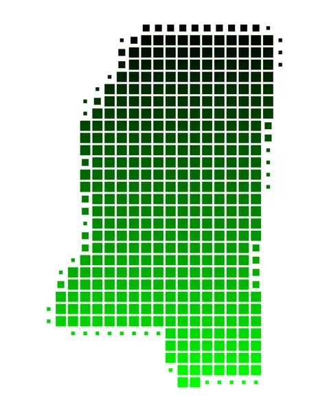 密西西比州的地图 — 图库矢量图片