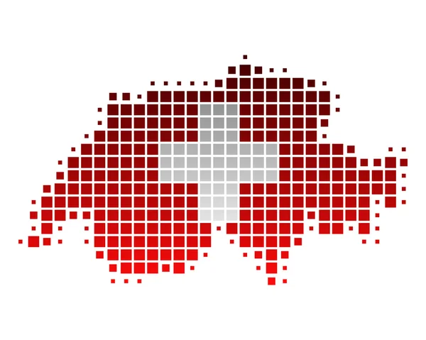 Carte et drapeau de la Suisse — Image vectorielle