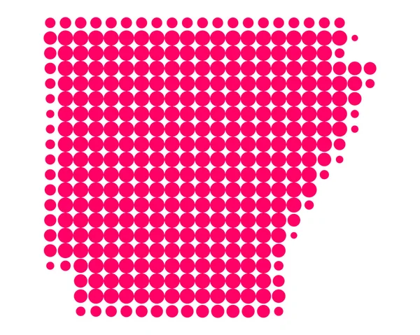 アーカンソー州の地図 — ストックベクタ