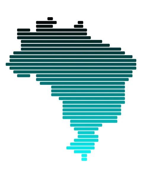 Mapa do Brasil — Vetor de Stock