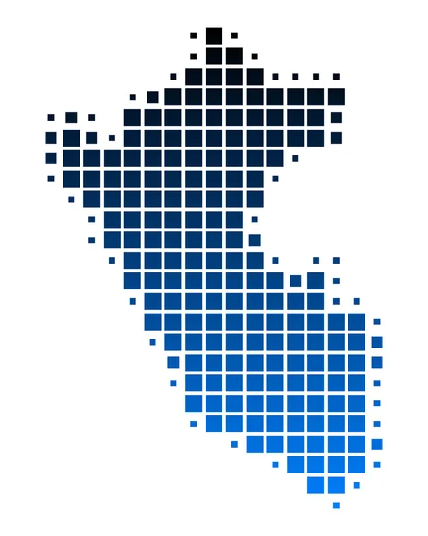 El mapa de Perú — Archivo Imágenes Vectoriales