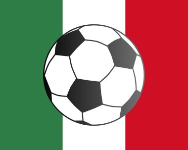 Meksika ve futbol topu bayrağı