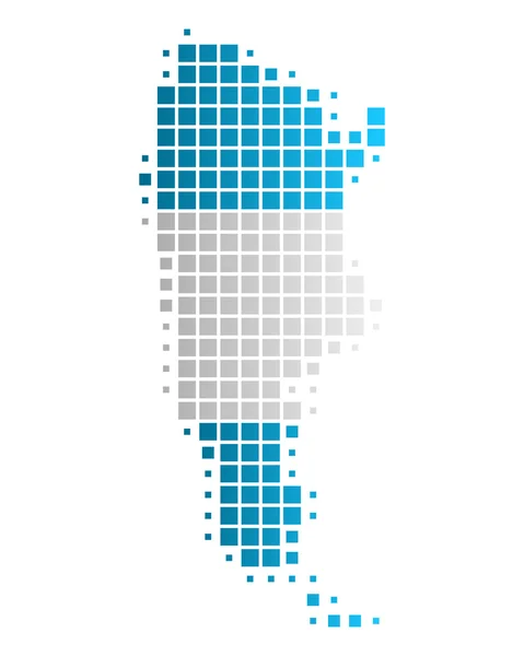 Kaart en vlag van Argentinië — Stockvector