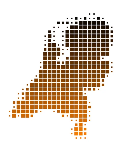 Karte der Niederlande — Stockvektor